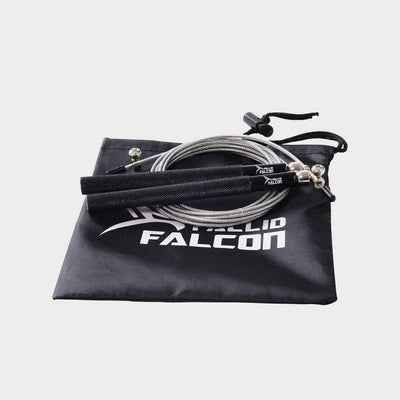 profi springseil aus stahl für erwachsene in schwarz mit kugellager und tragetasche von pallid falcon
