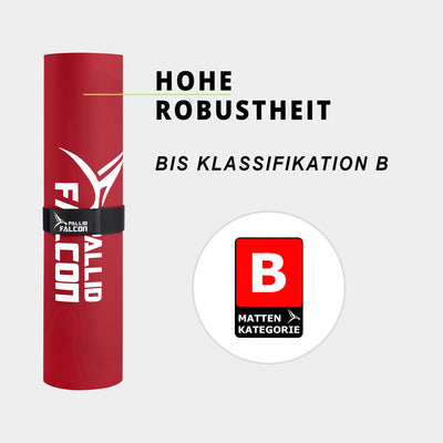 rote schadstofffreie gymnastikmatte falcon one von pallid falcon fuer bodyweight training und calisthenics